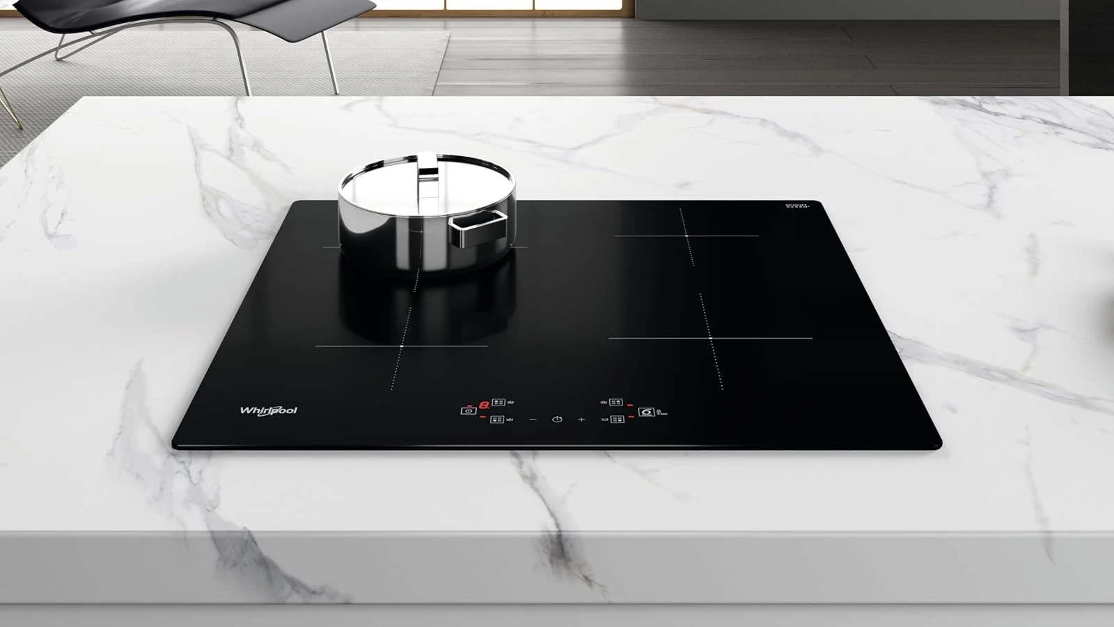 Whirlpool Piano cottura radiante Q2160 NE WS , piano cottura a induzione in vetroceramica, tecnologi