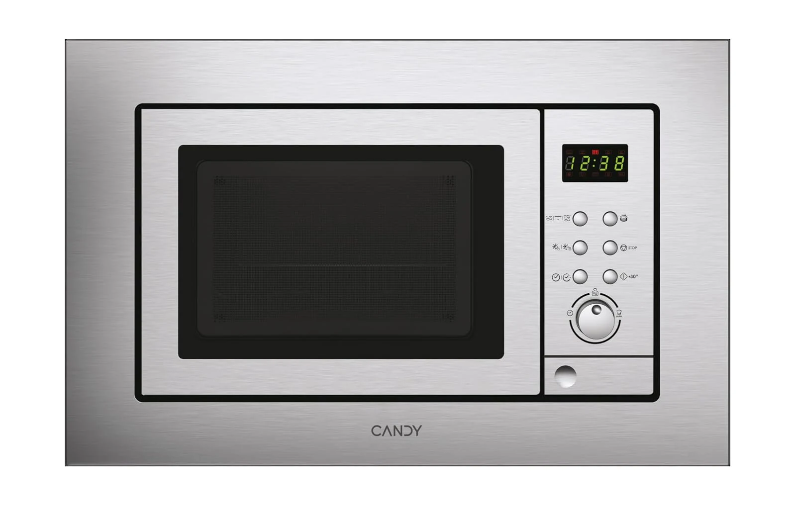 Candy Microonde incasso MIC 201 EX Forno A Microonde Da Incasso Con Grill, 800 W, 20 Litri, Ricette Automatiche, Funzione Scongelamento, 59,5x34,35x38,2 Cm, Inox
