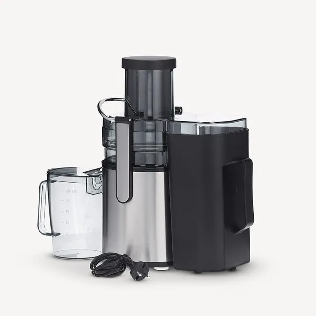 Severin Estrattore di succo 3570 ES Centrifuga compatta 800W con tubo di riempimento XXL e 2 velocit