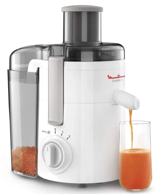 Moulinex Estrattore di succo JU3701 Frutelia + Centrifuga, Ampia Apertura, Facile da Pulire, 2 Veloc