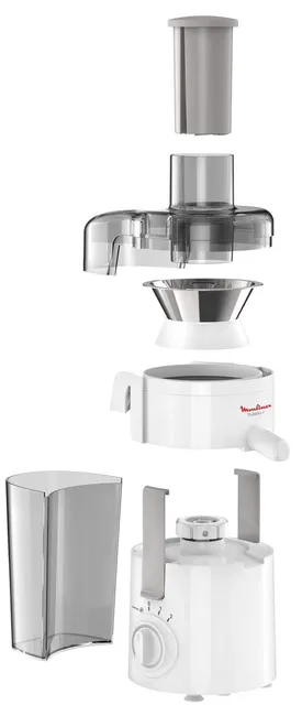 Moulinex Estrattore di succo JU3701 Frutelia + Centrifuga, Ampia Apertura, Facile da Pulire, 2 Veloc