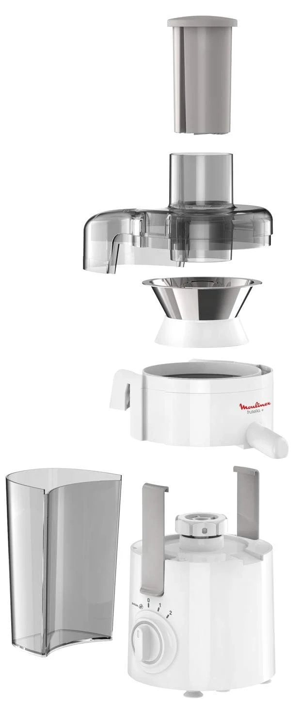 Moulinex Estrattore di succo JU3701 Frutelia + Centrifuga, Ampia Apertura, Facile da Pulire, 2 Veloc