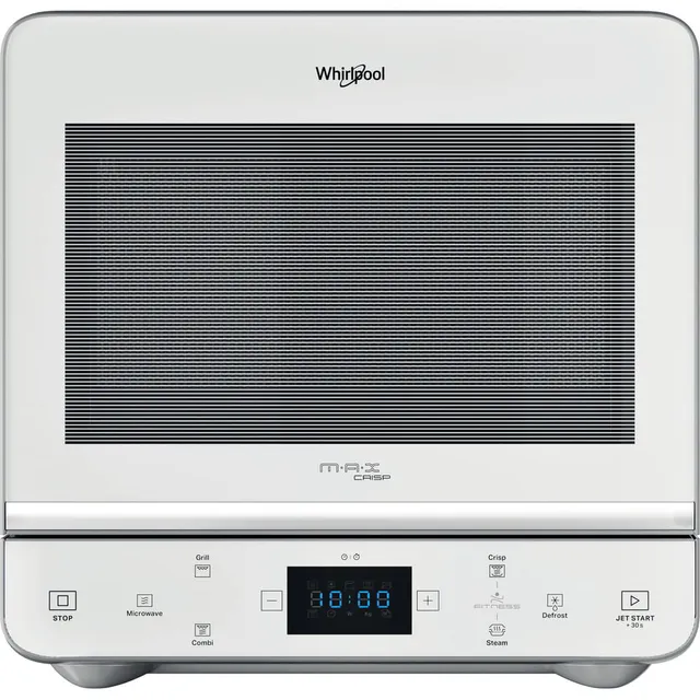 Whirlpool Microonde MAX 49 WSL con grill al quarzo Funzione DUAL CRISP, STEAM, Sicurezza bambini