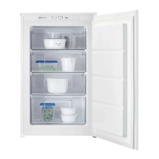 Electrolux Congelatore LUB3AE88S Congelatore Verticale da Incasso, Serie 600 LowFrost, Altezza 87,3 cm, Capacità Totale 98 Litri, Controllo Elettronico della Temperatura, Funzionamento Silenzio