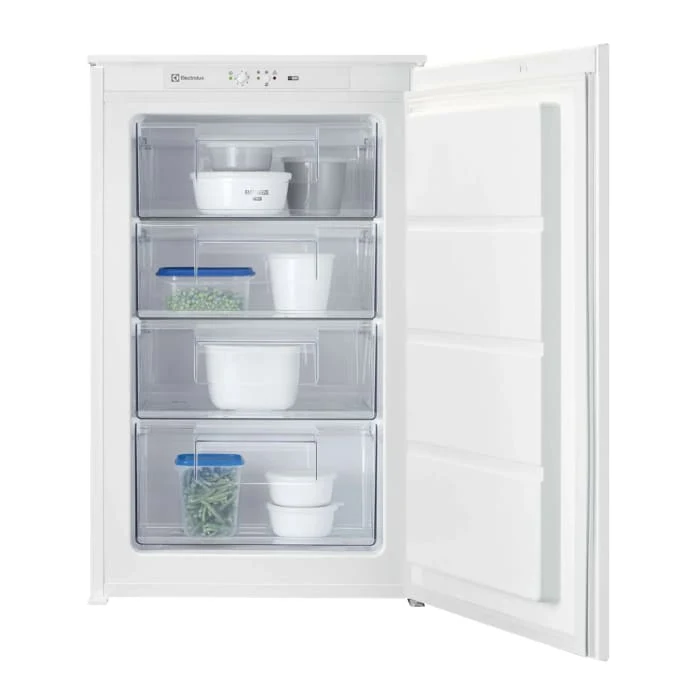 Electrolux Congelatore LUB3AE88S Congelatore Verticale da Incasso, Serie 600 LowFrost, Altezza 87,3 cm, Capacità Totale 98 Litri, Controllo Elettronico della Temperatura, Funzionamento Silenzio