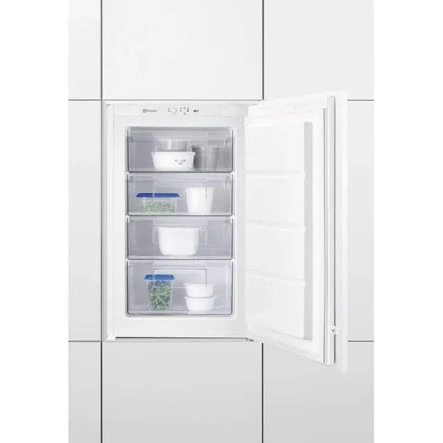 Electrolux Congelatore LUB3AE88S Congelatore Verticale da Incasso, Serie 600 LowFrost, Altezza 87,3 