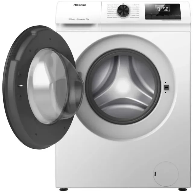 Hisense Lavatrice slim WFQP701219VM Lavatrice, classe A, 7 kg, 1200 giri/min, altezza 84,5 cm x larg