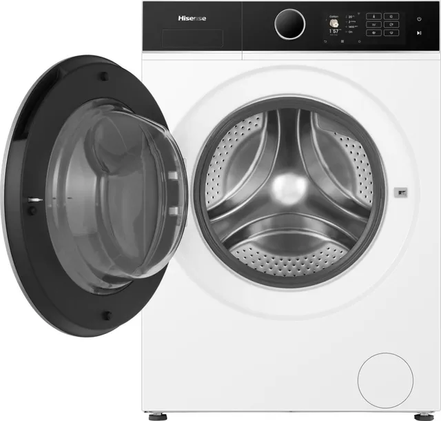 Hisense Lavasciuga WD5I8043BWF Lavasciuga Slim a Carica Frontale 8 kg, Slim, Classe A, 1400 rpm, 15 