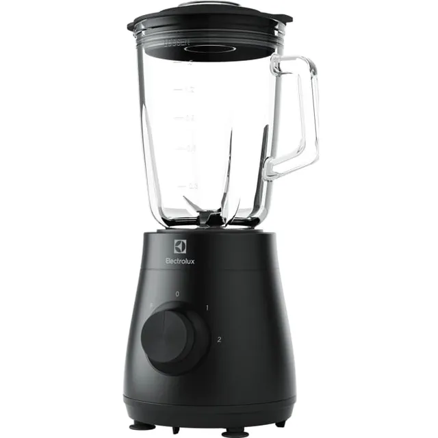 Electrolux Frullatore E3TB1-4GG Frullatore da Tavolo Create 3 con Lame TruFlow, Motore 500 W, Caraffa XL 1,5 L, 2 Velocità e Funzione Pulse, Lame in Acciaio Inox, Nero