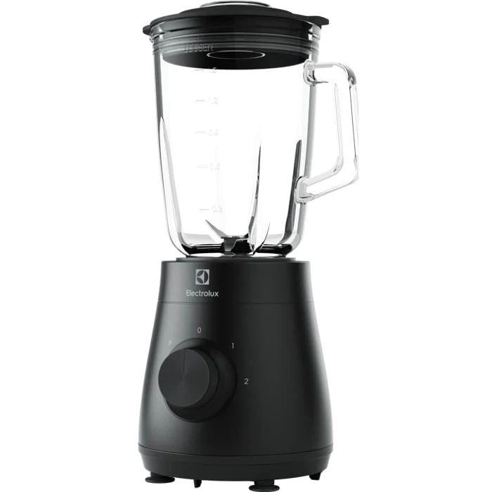Electrolux Frullatore E3TB1-4GG Frullatore da Tavolo Create 3 con Lame TruFlow, Motore 500 W, Caraffa XL 1,5 L, 2 Velocità e Funzione Pulse, Lame in Acciaio Inox, Nero