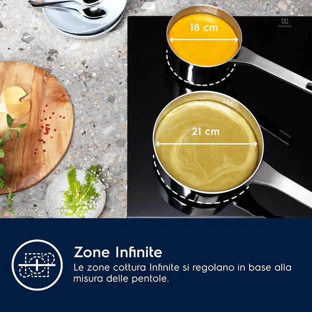 Electrolux Piano cottura elettrico LIL61443BW Serie 300 Piano Cottura a Induzione 4 Fuochi da Incass