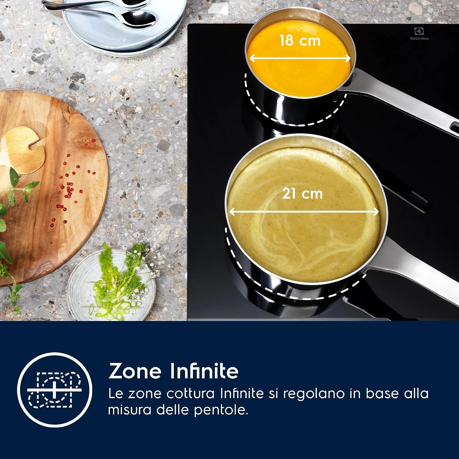 Electrolux Piano cottura elettrico LIL61443BW Serie 300 Piano Cottura a Induzione 4 Fuochi da Incass