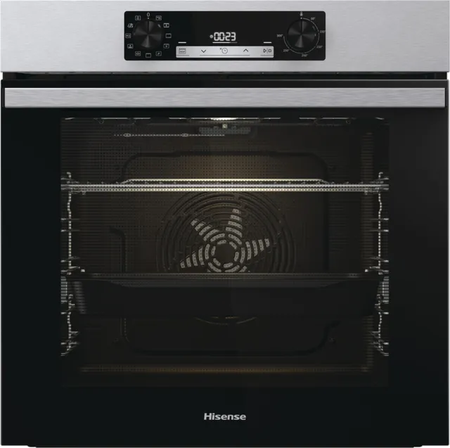 Hisense Forno incasso BI62216AX Forno da Incasso Multifunzione 77 L, Termoventilato, 11 Funzioni di Cottura, Pizza 300°C, Preriscaldamento Rapido, Pulizia Steam Clean, Guide Telescopiche, Disp