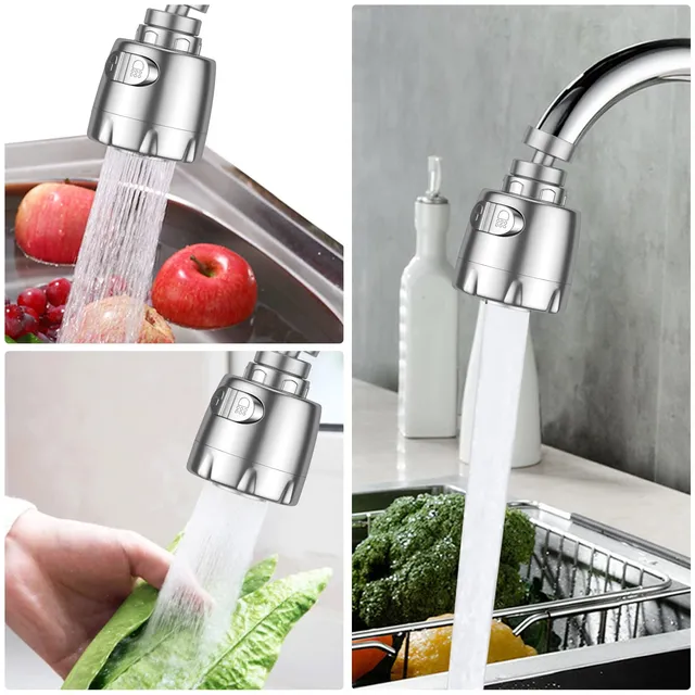 Vinabo Miscelatore 360° Rompigetto Rubinetto Cucina , Aeratore 2 Modalità