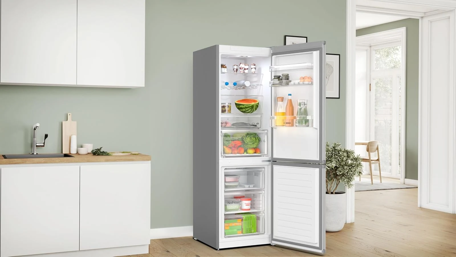 Bosch Frigorifero sottobase KGN367LDF Serie 4 Frigorifero Total No Frost 186x60cm Silver