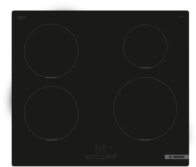 Bosch Piano cottura gas PUE611BB5E Plaque induction , | 60 cm, nero, 4 caminetti, timer con funzione di spegnimento, 17 livelli di regolazione della potenza