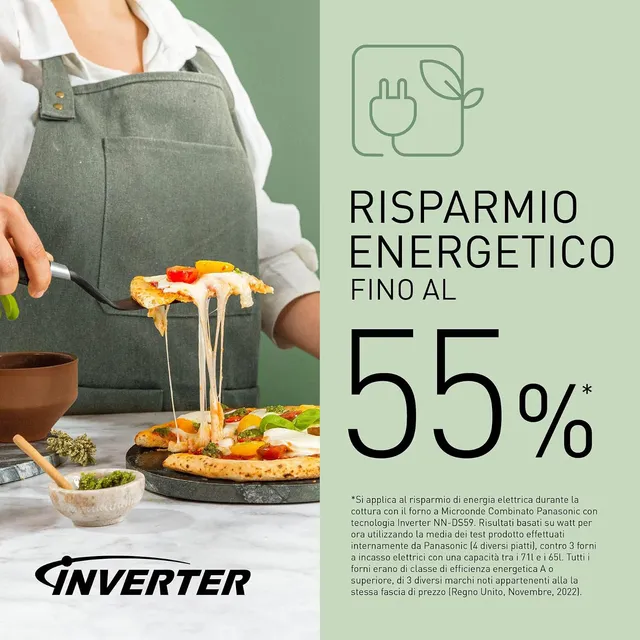 Panasonic Microonde incasso NN-DS59NMETG Forno Microonde Combinato e Grill 4 in 1, Flatbed, 27 Litri