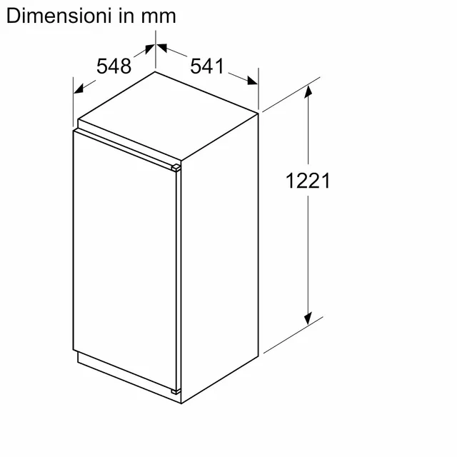 Bosch Frigorifero incasso monoporta KIL42NSE0 Serie 2 Frigo Monoporta da incasso 122,1 x 54,1 cm Cla