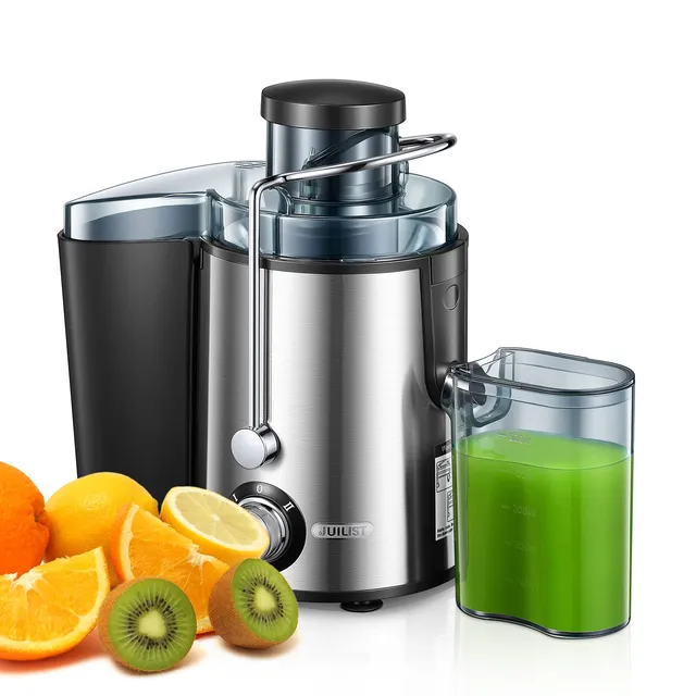 Juilist Estrattore di succo 800W Centrifuga Acciaio Inox Bocca 65 mm 2 Velocità