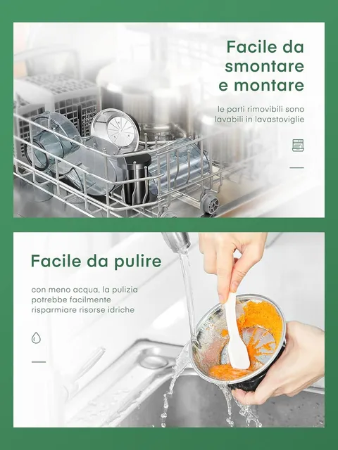 Juilist Estrattore di succo 800W Centrifuga Acciaio Inox Bocca 65 mm 2 Velocità
