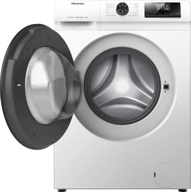 Hisense Lavatrice carica alto WFQP9014EVM – Lavatrice Carica Frontale 9 kg con Vapore, 1200 rpm, Cla
