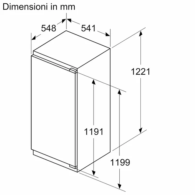 Bosch Frigorifero incasso monoporta KIR41VFE0 Serie 4 Frigo Monoporta da incasso 122,1 x 55,8 cm Cla