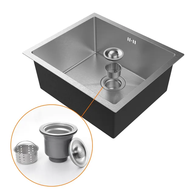 Ibergrif Lavello M85043 Lavello Cucina Acciaio 50x43 cm Sopratop/Filotop