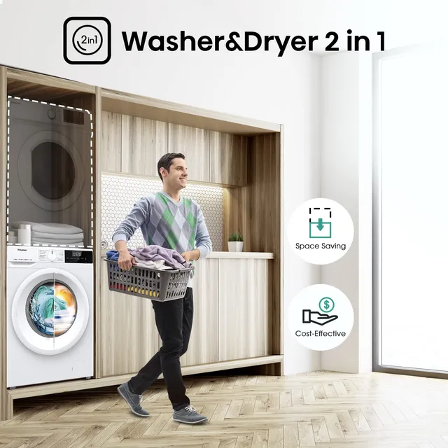 Hisense Lavasciuga WDQE8014EVJM Hisense WDQE8014EVJM Lavasciuga 8 kg 1400 giri 15 programmi