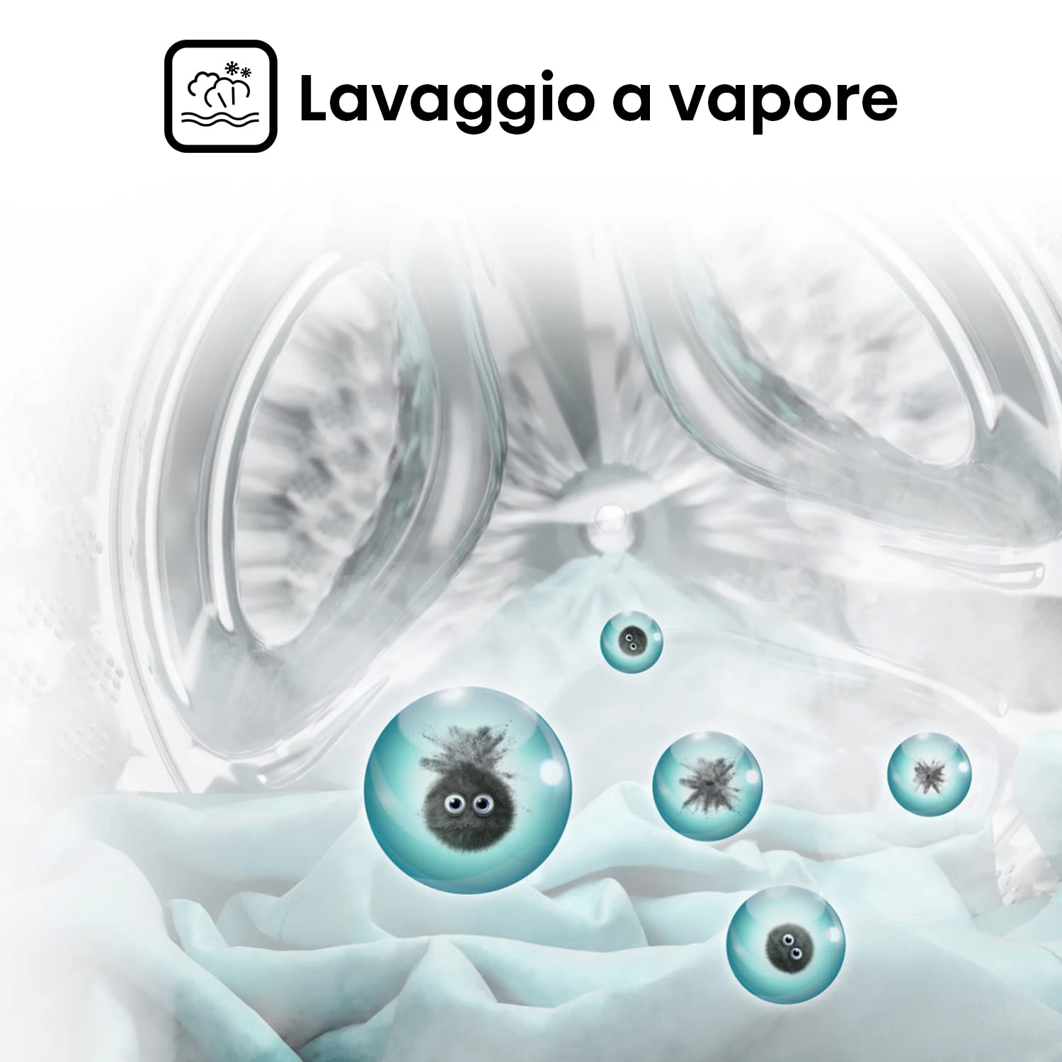 Hisense Lavasciuga WDQE8014EVJM Hisense WDQE8014EVJM Lavasciuga 8 kg 1400 giri 15 programmi