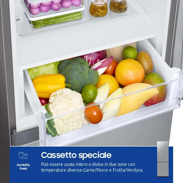 Samsung Frigorifero doppia porta RB33B610ESA/EF Frigorifero Combinato Ecoflex , Libera installazione