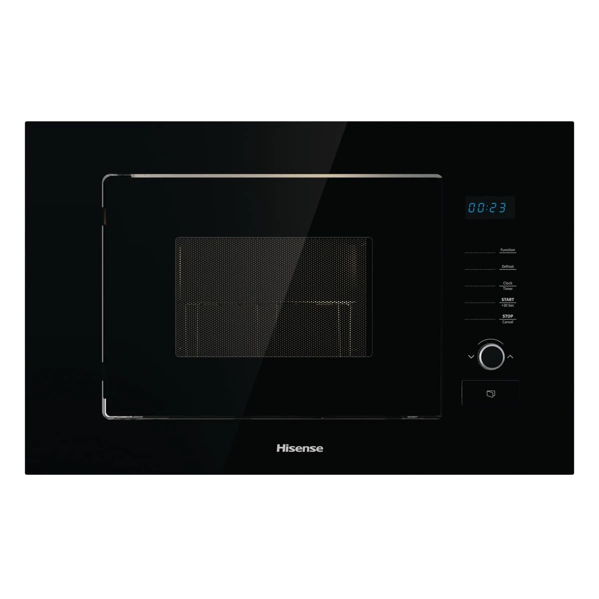 Hisense Microonde incasso HB20MOBX5G Microonde a Incasso 20 litri, Apertura Porta a Sinistra, Display LED con Pulsanti, 8 programmi, 800 W, Grill tubolare, Color Nero