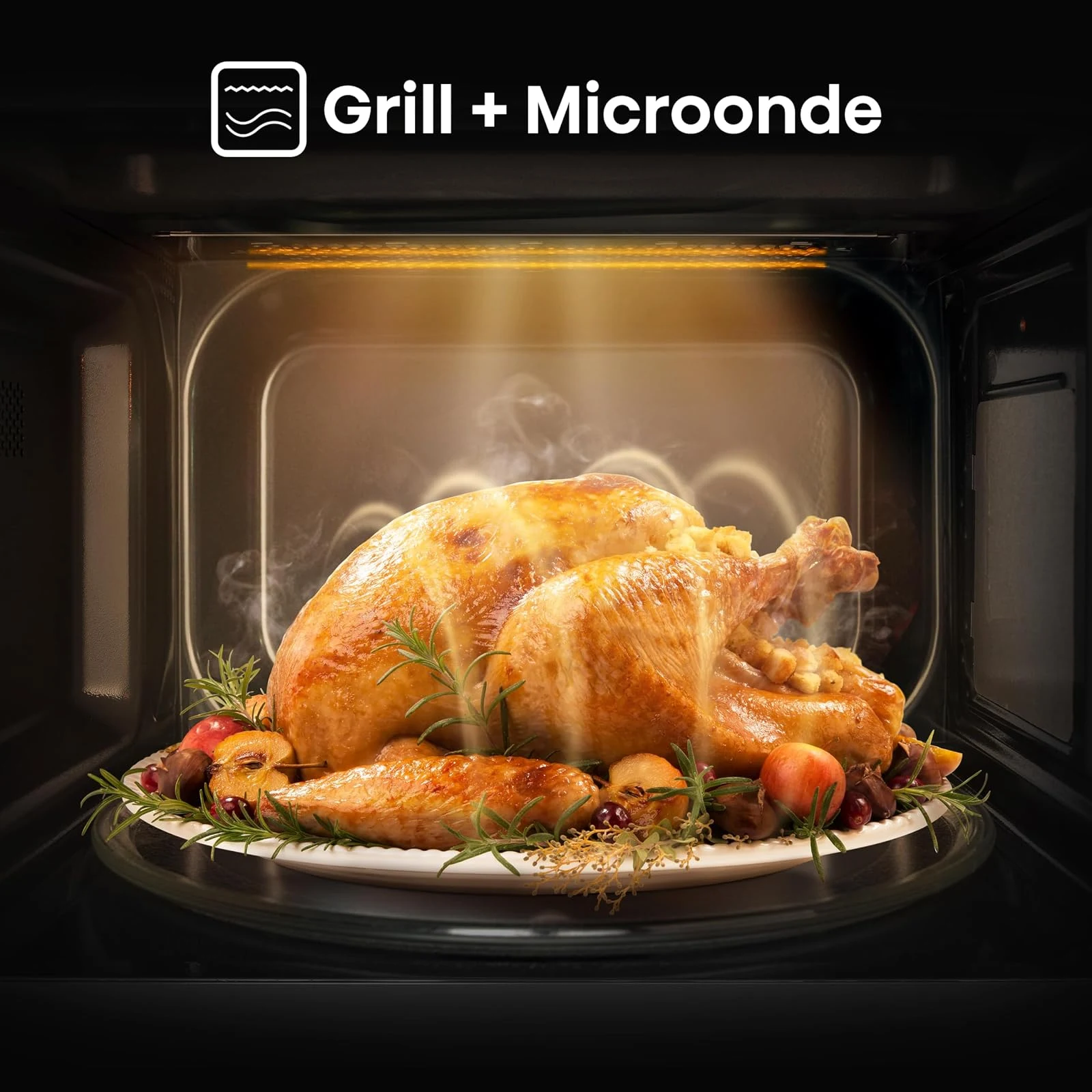 Hisense Microonde incasso H20MOBS4HG Forno Microonde con controllo Elettronico, Capacità 20 L, Poten