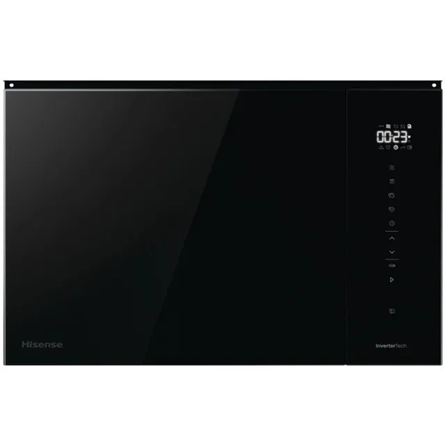 Hisense Microonde incasso BIM325GI63DBG Microonde integrato con grill, 25 l, autopulizia idrolitica, riscaldamento rapido, modalità grill, scongelamento automatico, cottura multistadio, colore vetro n