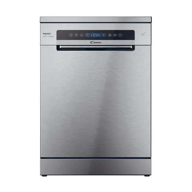 Candy Lavastoviglie 4C6F0X Rapido' Lavastoviglie a Libera Installazione 60 cm, 14 Coperti, 8 Programmi, Connessione Wi-Fi, Partenza Ritardata fino a 24h, Motore Inverter, Classe C, 59,7 x