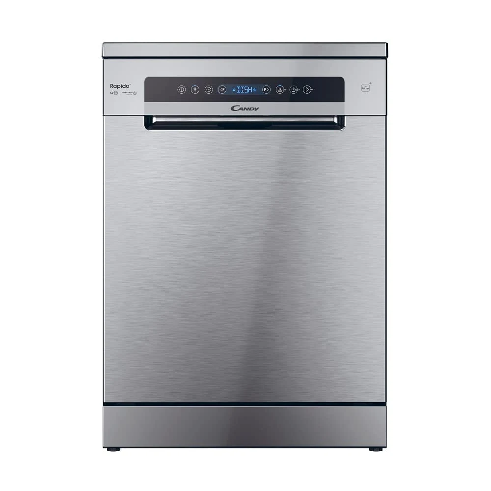 Candy Lavastoviglie 4C6F0X Rapido' Lavastoviglie a Libera Installazione 60 cm, 14 Coperti, 8 Programmi, Connessione Wi-Fi, Partenza Ritardata fino a 24h, Motore Inverter, Classe C, 59,7 x