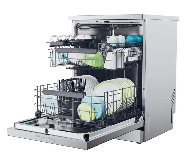 Candy Lavastoviglie 4C6F0X Rapido' Lavastoviglie a Libera Installazione 60 cm, 14 Coperti, 8 Program