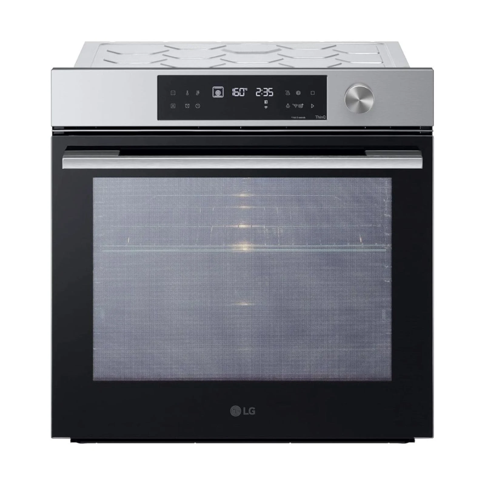 LG Forno incasso WSED7613S InstaView Forno da Incasso Multifunzione, Classe A+, 76L, 300°C, Air Fry, Sous Vide, Pizza, Sistema ProBake, EasyClean, Pirolisi, Wi-Fi, Isolamento 4 Vetri, Gui