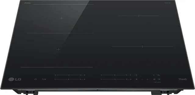 LG Piano cottura induzione CBIZ2435B Piano Cottura Induzione 60cm, Potenza da 2,5 a 7,4kW, 4 Zone Totali, 1 Zona Flex, 15 Livelli di Potenza + Boost, Controlli Touch Slide Indipendenti, Wi-Fi, Vetr