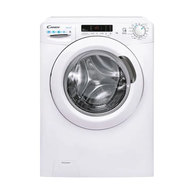 Candy Lavasciuga CSWS4852DW3/1-11 Smart , Lavasciuga a carica frontale, 8+5 KG, Classe D, 1400 giri, 79 dB, Partenza Ritardata, 16 programmi, Bianco, AxLxP 85x60x53 cm