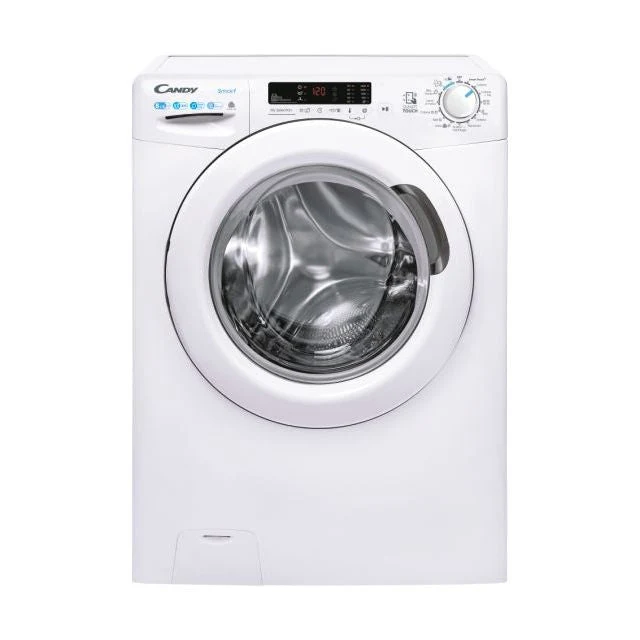 Candy Lavasciuga CSWS4852DW3/1-11 Smart , Lavasciuga a carica frontale, 8+5 KG, Classe D, 1400 giri, 79 dB, Partenza Ritardata, 16 programmi, Bianco, AxLxP 85x60x53 cm