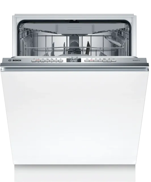 Bosch Lavastoviglie integrata totale SMV6YCX02E Serie 6, Lavastoviglie Smart da incasso a scomparsa totale, Cestelli adattabili, Asciugatura con Zeolite, Indicatore lavaggio a pavimento, Acciaio a ridotte emi
