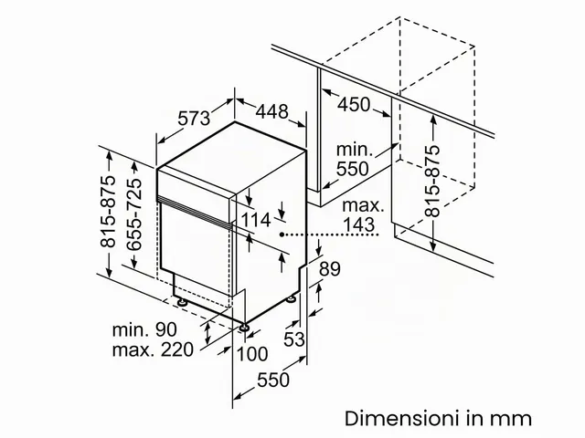 Bosch Lavastoviglie integrata totale SPI2HKS42E SER2 Lave-vaisselle intégrable - 10 couverts - Induc