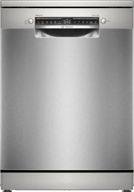 Bosch Lavastoviglie SMS4EMI06E Serie 4, lavastoviglie indipendente, 60 cm, Silver Inox