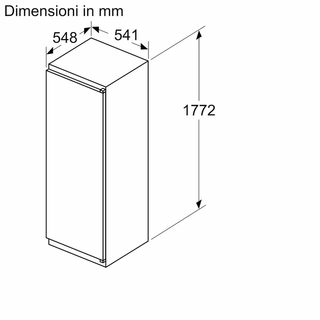 Bosch Frigorifero incasso monoporta KIR81NSE0 Serie 2 Frigo Monoporta da incasso 177,2 x 54,1 cm