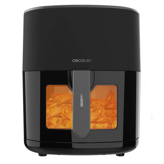 Cecotec Friggitrice ad aria 80-200°C Friggitrice ad Aria Cecofry Fantastik Window 6500. Air Fryer 1700W, Capacità 6,5 L, Tecnologia PerfectCook, 12 Modalità di Cottura, Touch, Regolabile , Finestra