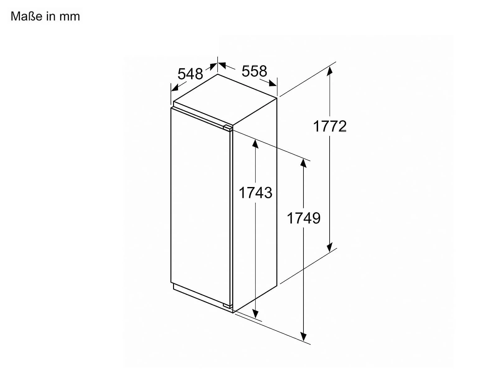 Siemens Frigorifero incasso monoporta KI81RVFE0 iQ300, frigorifero da incasso, nicchia 177,5 x 56 cm