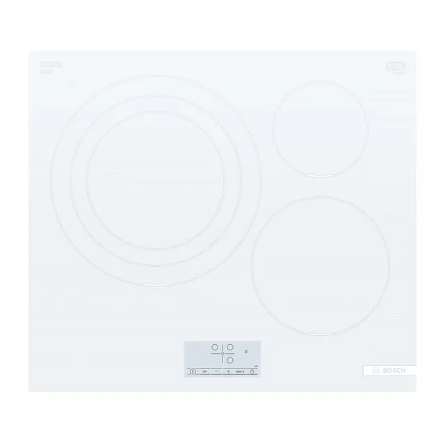 Bosch Piano cottura gas PID612BB1E Piano cottura a induzione, 60 cm, Serie 4, Funzione Sprint, Bianco