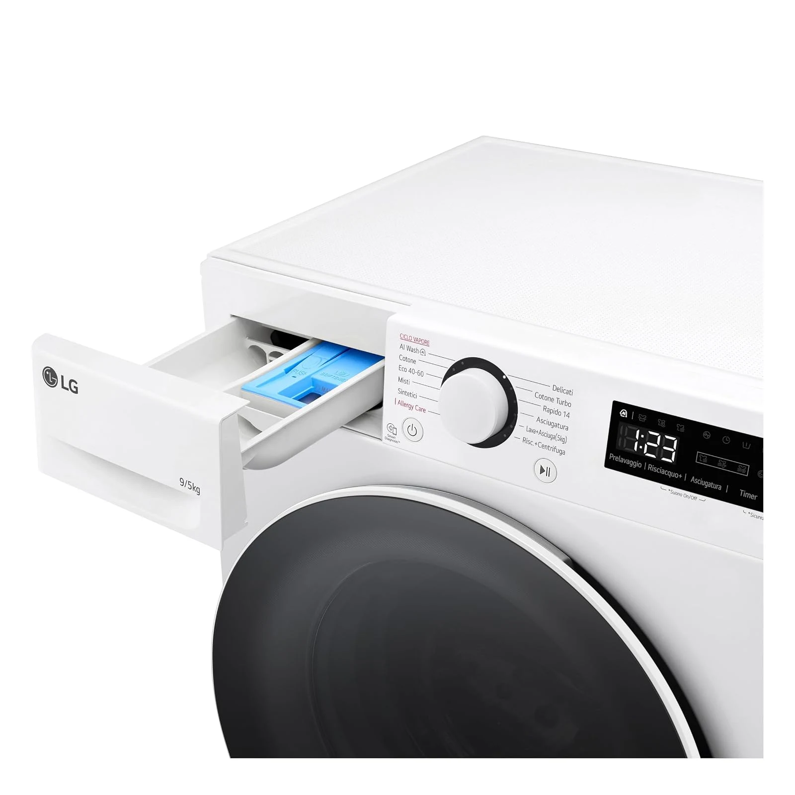 LG Lavasciuga incasso 9/5kg Lavasciuga Slim , Serie R5, Classe A -10%/E - D2R5S09TSWW