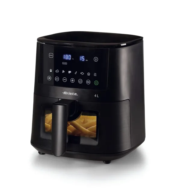Ariete Ventilatore 4633 Friggitrice ad aria 4L, 1400W, Capacità 4L, 9 programmi, Funzione Shake e Gr