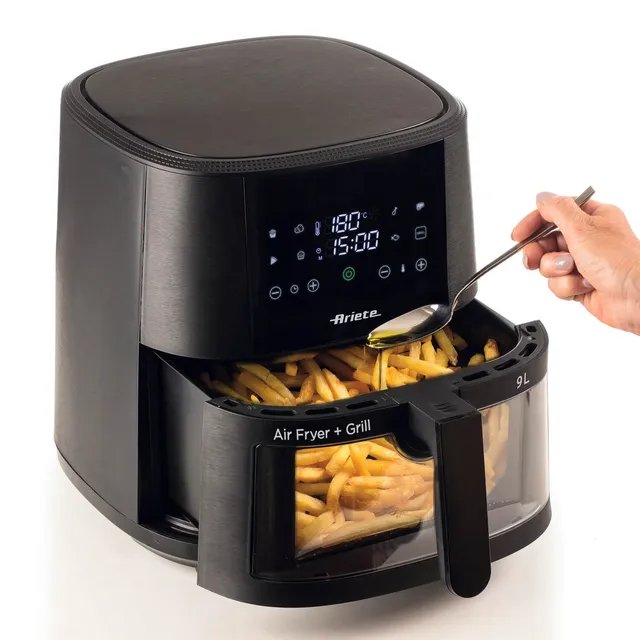 Ariete Friggitrice ad aria 4630 Friggitrice ad aria 9L, 1500 W, Capacità 9L, Capacità di cottura 2,5